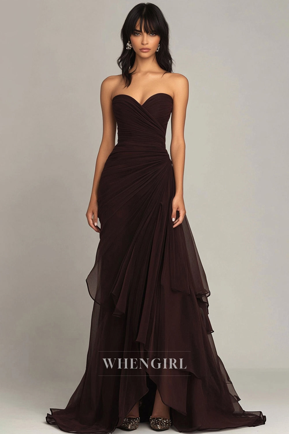 Elegant Sweetheart Sheath Gala Dresses Pleated Lace Party Prom Dress with Train