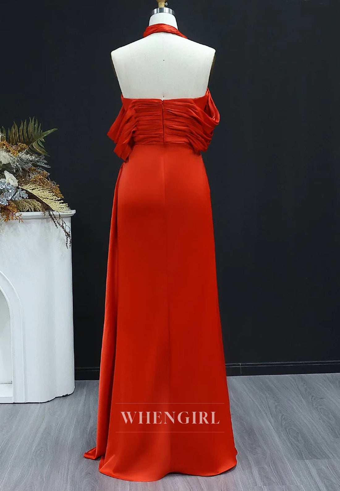 Sheath Asymmetrical Neck Pleated Back Zipper Floor Length Evening Formal Dress