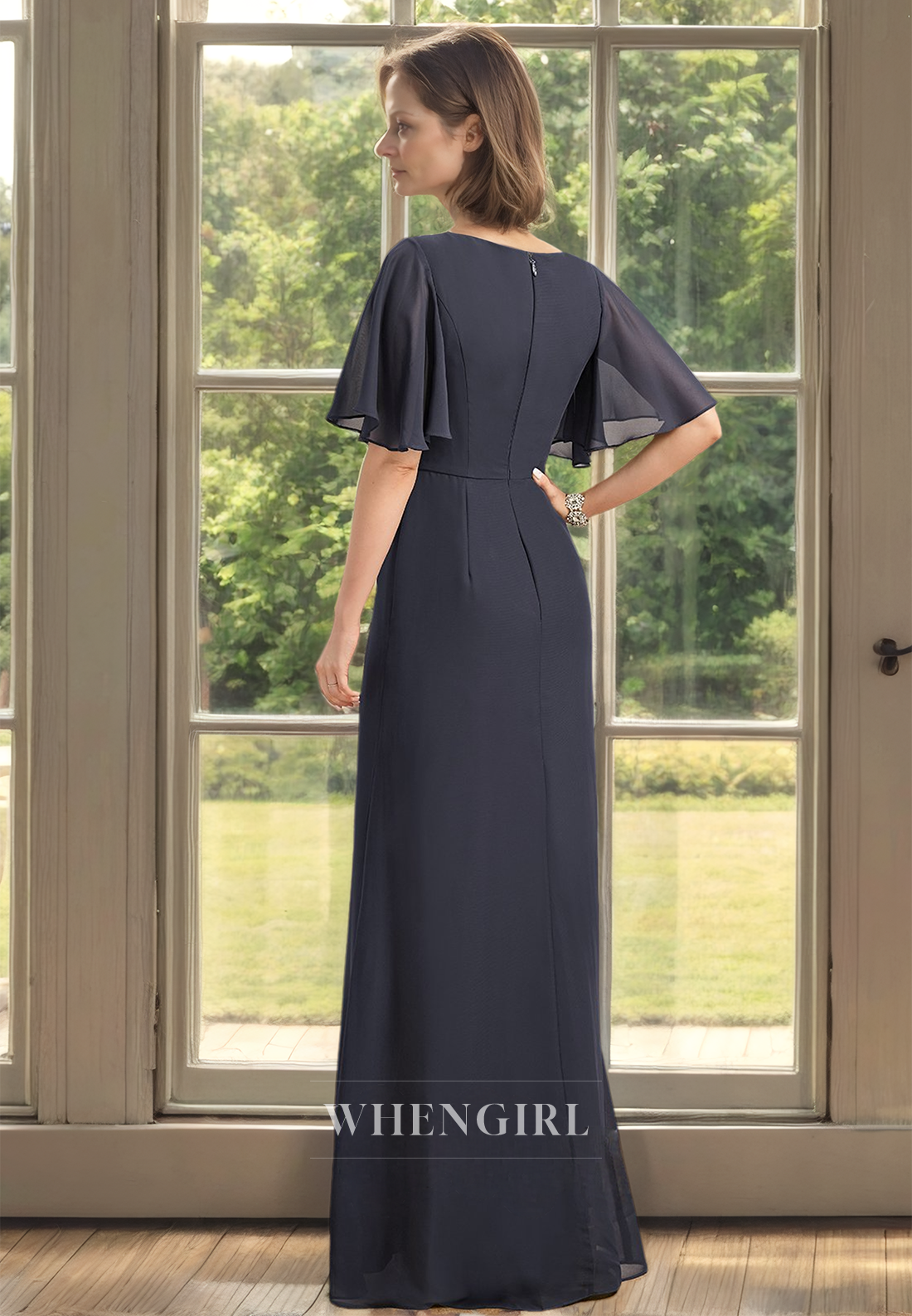 Couture&Ornate Sheath Scoop Neck Short Sleeves Lace Mother of Bride with Beads Cocktail Dress