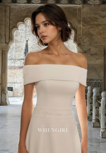 Charming Tube Top Long Sleeves A-Line Sweep Train Long Bridal Gown with Applique Wedding Dress