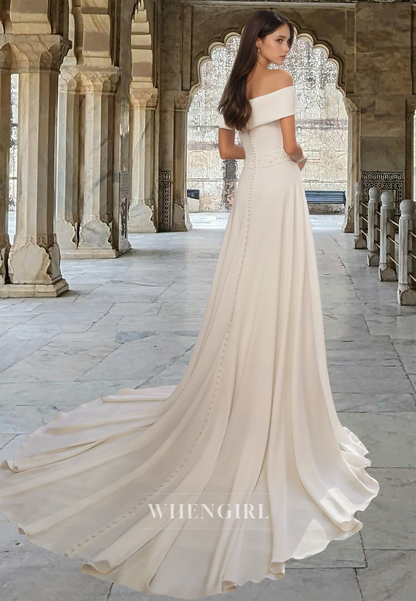 Charming Tube Top Long Sleeves A-Line Sweep Train Long Bridal Gown with Applique Wedding Dress