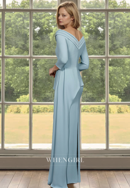 Low V-Neck Sleeves Sheath Ruched Satin Mother of Groom with Colorful Applique Cocktail Dress
