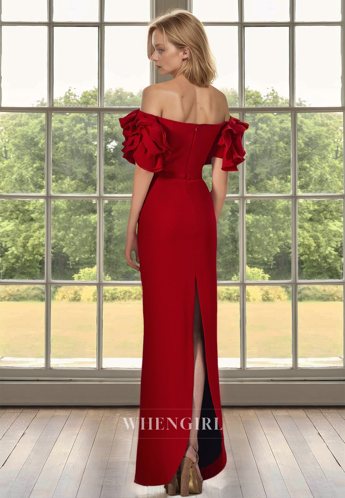 Classic Tube Top Sleeveless Fitted Satin Long Floral Mother of Groom Cockail Gowns
