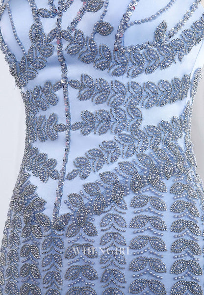 Sheath Sweetheart Sleeveless Beaded Back Zipper Vine Floor Length Formal Evening Gown