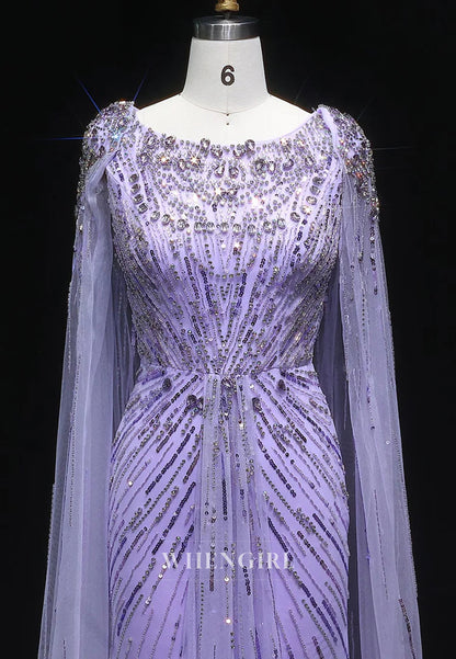 Sheath Floor Length Long Sleeves Bateau Neck Rhinestones Formal Evening Dress