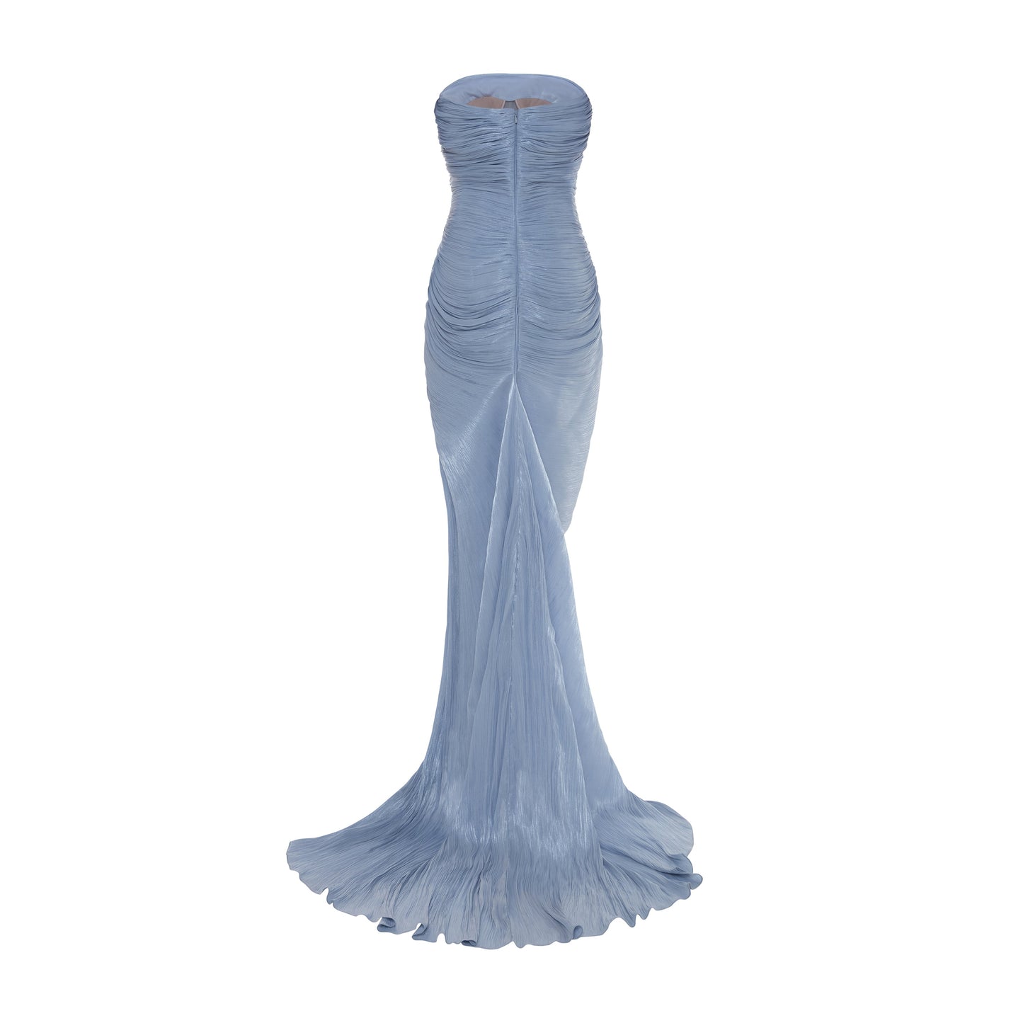 Sheath Ruched Slit Evening Dress with Cape