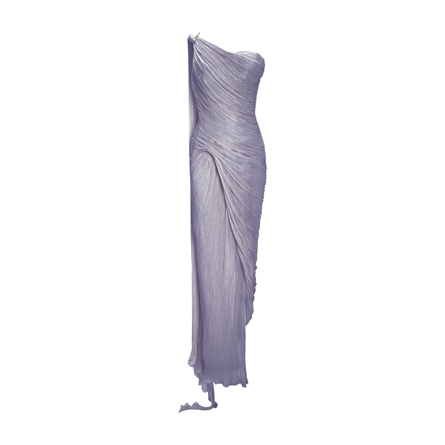 Single-Shoulder Slit Sheath Formal Gown