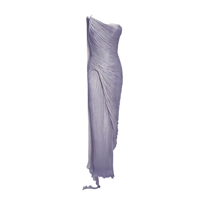 Single-Shoulder Slit Sheath Formal Gown