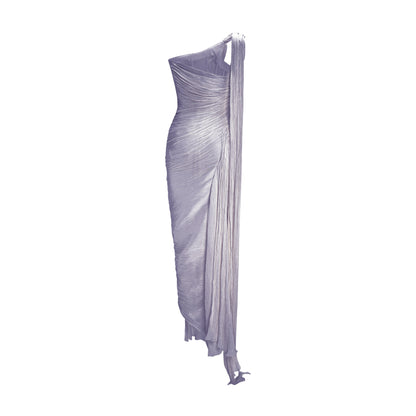 Single-Shoulder Slit Sheath Formal Gown