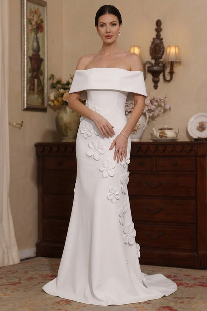 Trumpet/Mermaid Off-the-Shoulder Stretch Satin Mother of the Bride Dress