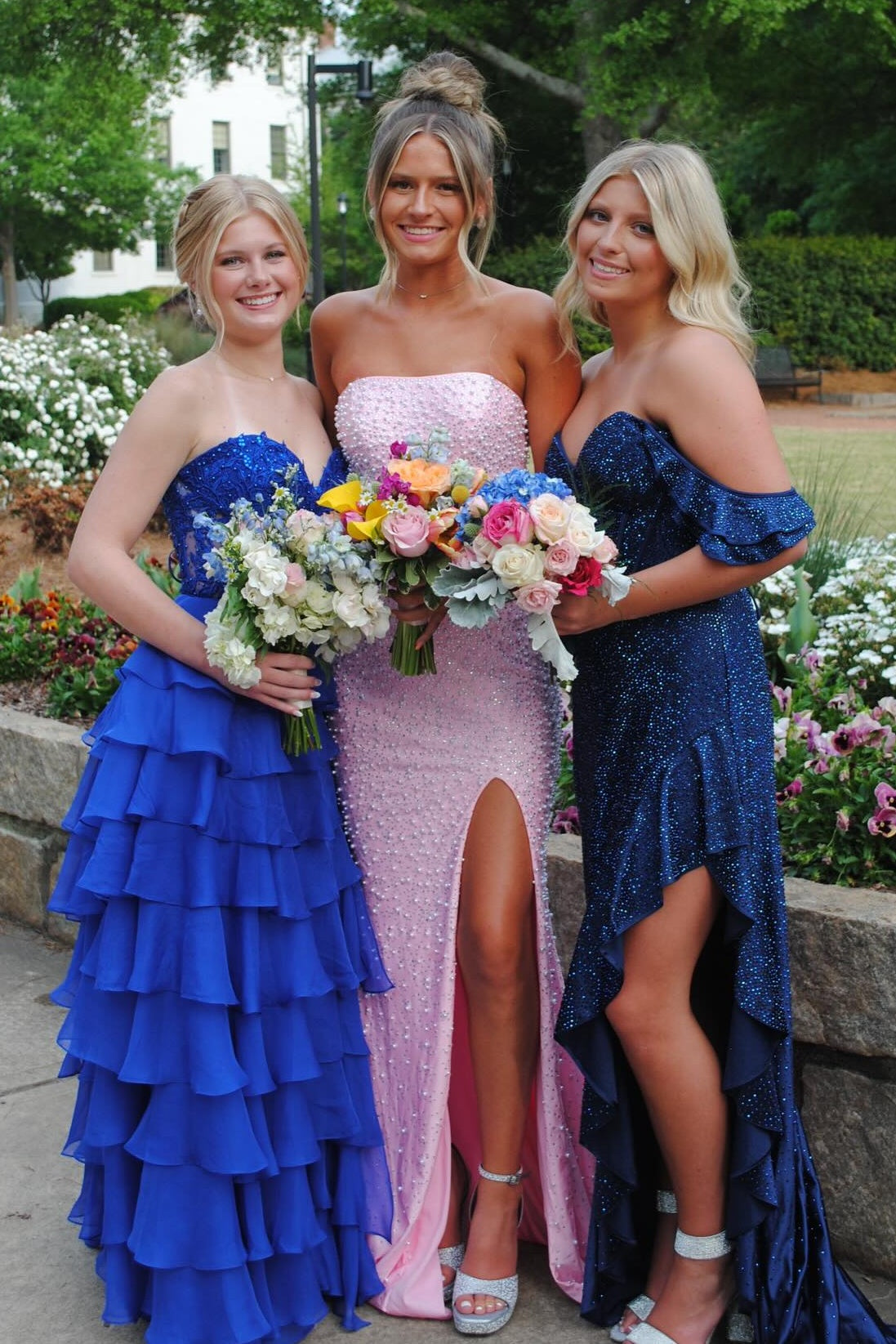 Pretty Mermaid Strapless Long Prom Dress with Pearls