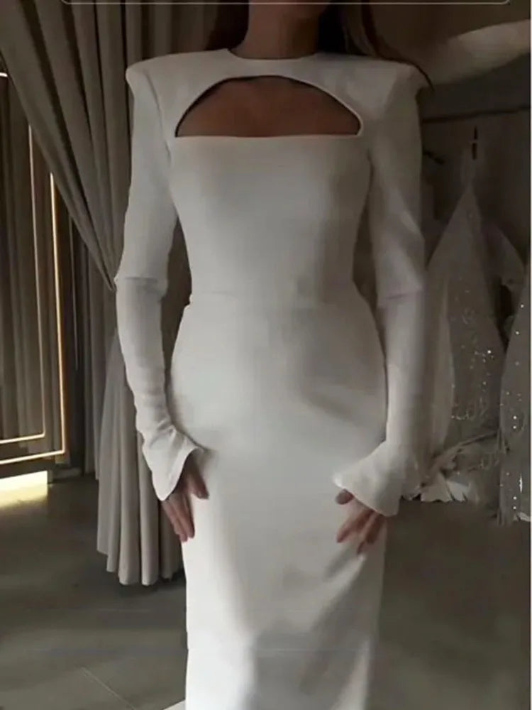 Mermaid Prom Dresses Long Sleeves Muslim Formal Evening Dresses Women Party Gowns Cocktail Dress