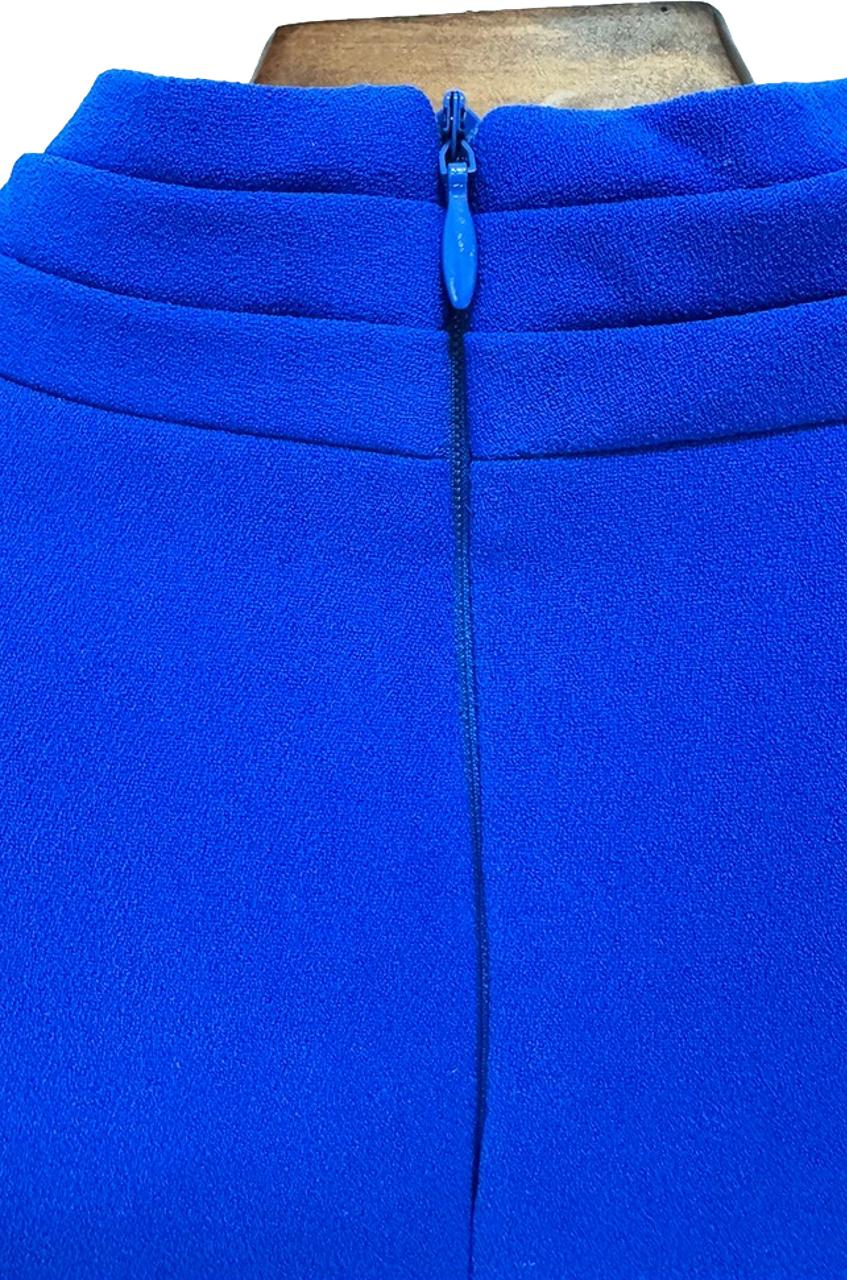 Royal Blue Long Sleeves V Neck Ruffles Long Sleeves Gown