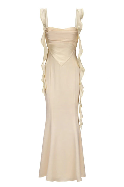 Lovely Mermaid Sweetheart  Long Prom Dress with Backless Ruffles