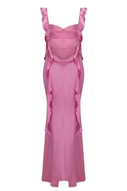 Lovely Mermaid Sweetheart  Long Prom Dress with Backless Ruffles