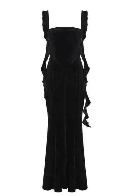 Lovely Mermaid Sweetheart  Long Prom Dress with Backless Ruffles