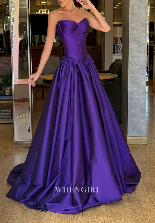 Regency Sweetheart Sleeveless Satin A-Line Back Zipper Evening Dress