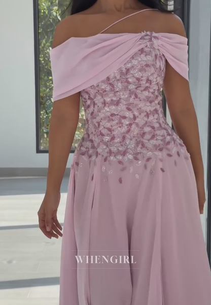 Embroidered Off-the-Shoulder A-Line Maxi Dress