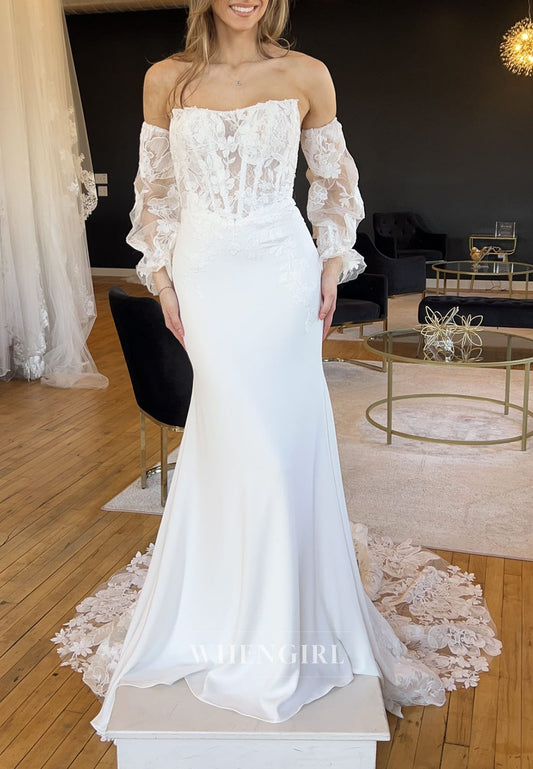 Corset Lace Bodice Mermaid Wedding Dress