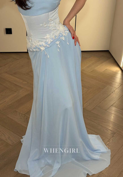 High Neck Draped Chiffon Evening Gown