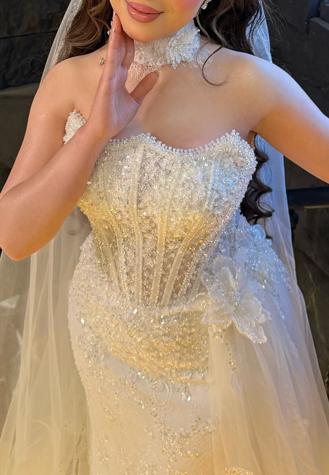 Corset Beaded Mermaid Wedding Dress