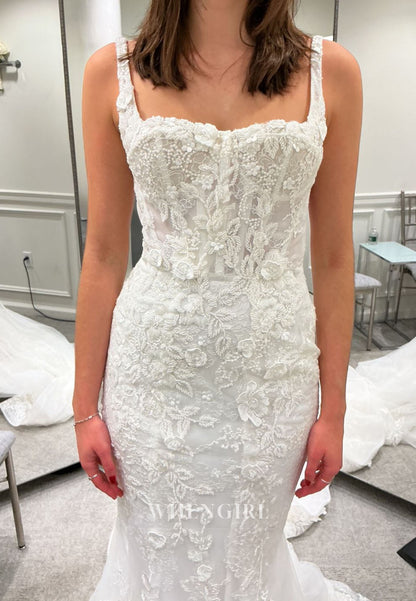 Lace Wedding Dress with Overskirt