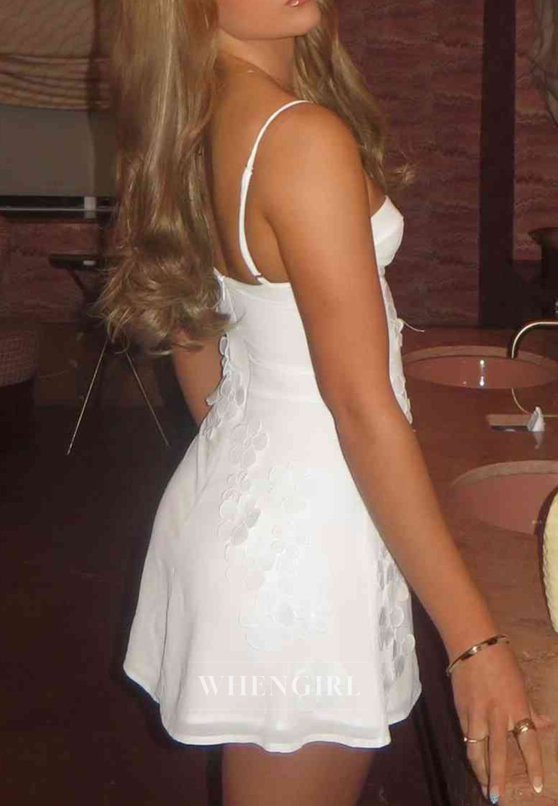 3D Floral Applique Corset Mini Dress