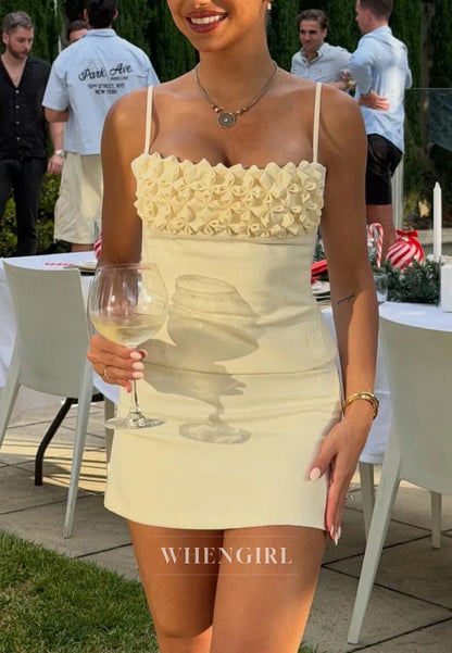 Textured Folded Bust Mini Dress