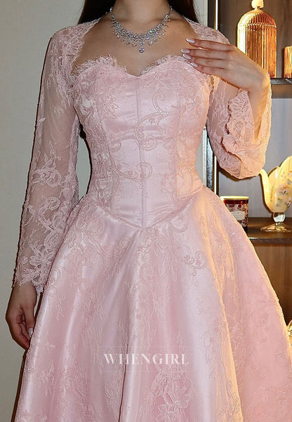 Lace A-Line Evening Gown with Bolero Jacket