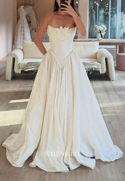 Strapless Corset Ball Gown Wedding Dress