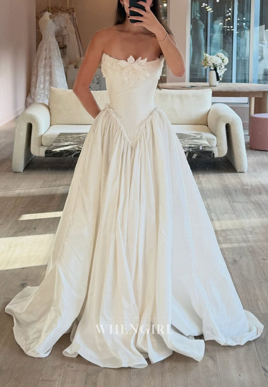 Strapless Corset Ball Gown Wedding Dress