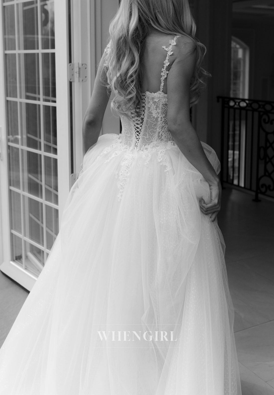 Lace Sheath Wedding Dress with Tulle Overskirt