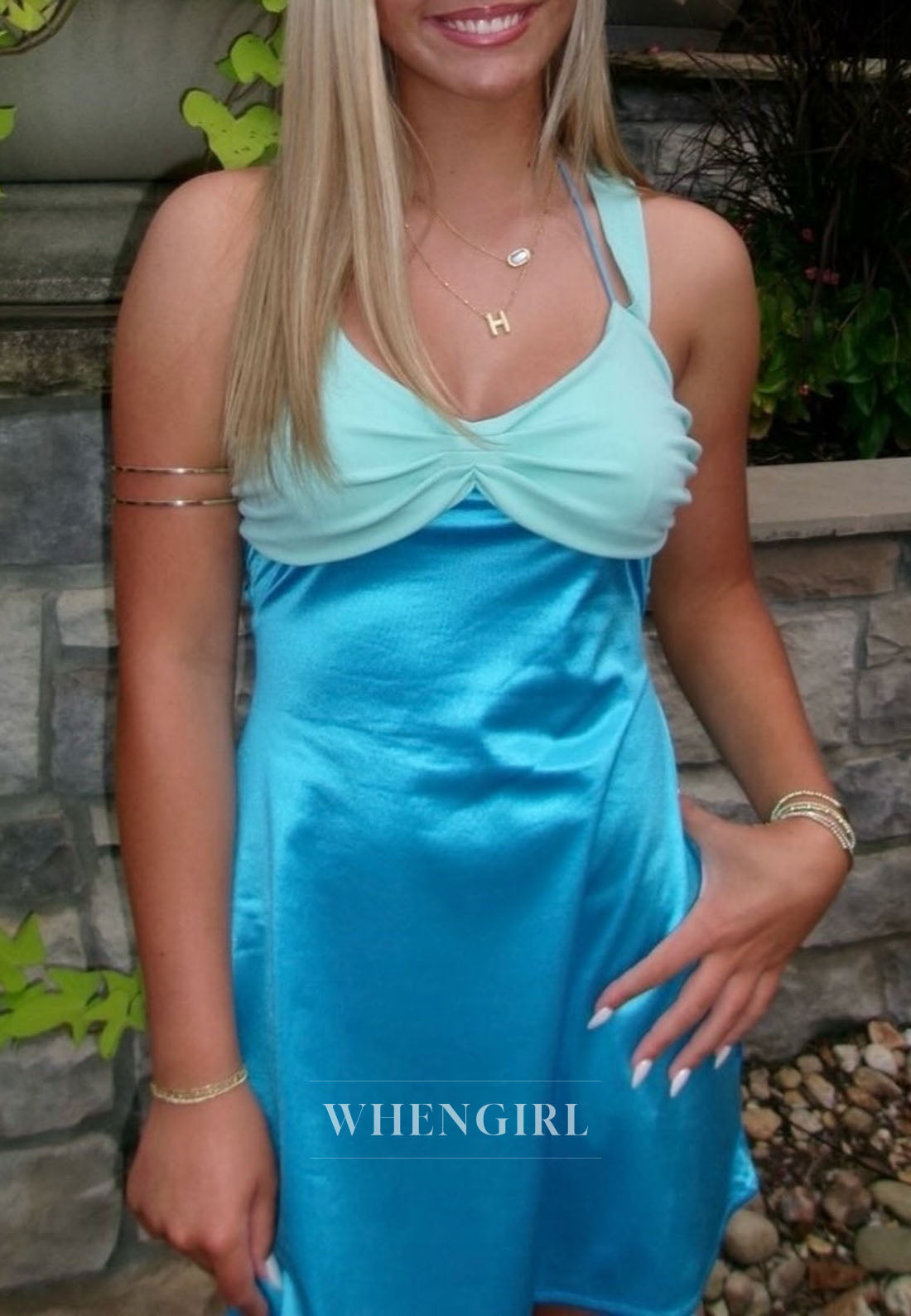 Pleated Sweetheart Satin Mini Slip Dress