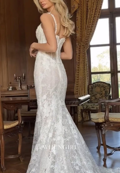 Lace Sheath Wedding Dress with Tulle Overskirt