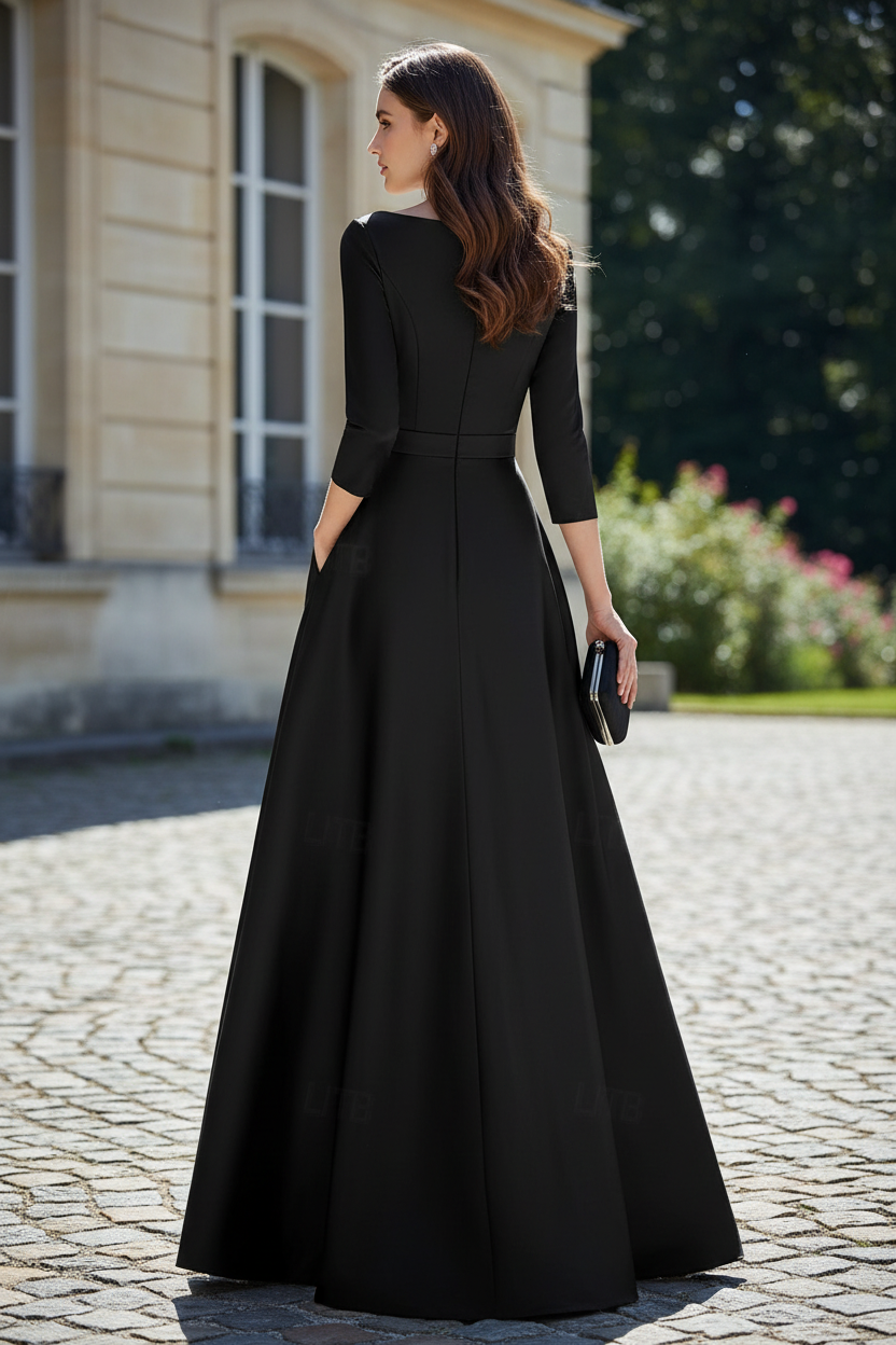 Off-Shoulder Sequin Detail Evening Gown with Overskirt