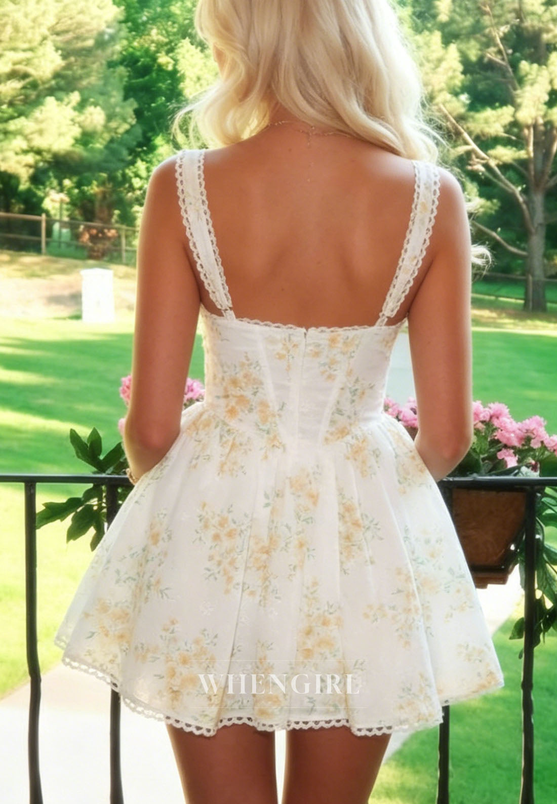 Floral Corset A-Line Mini Dress