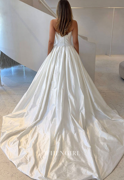 Off-The-Shoulder Corset Ball Gown Wedding Dress