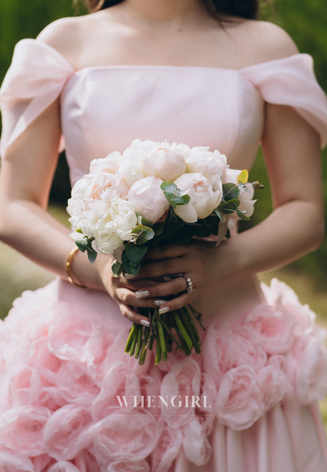 A-Line Gown with 3D Floral Waist Detail