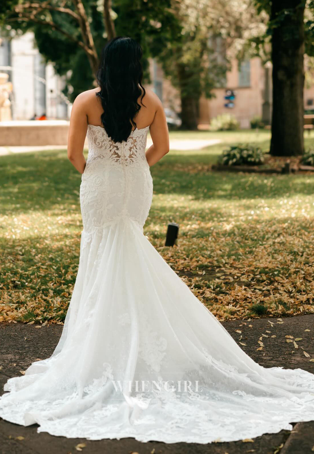 Strapless Sweetheart Lace Mermaid Wedding Gown