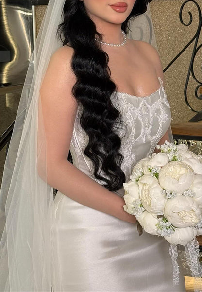 Corset Mermaid Wedding Dress with Beading