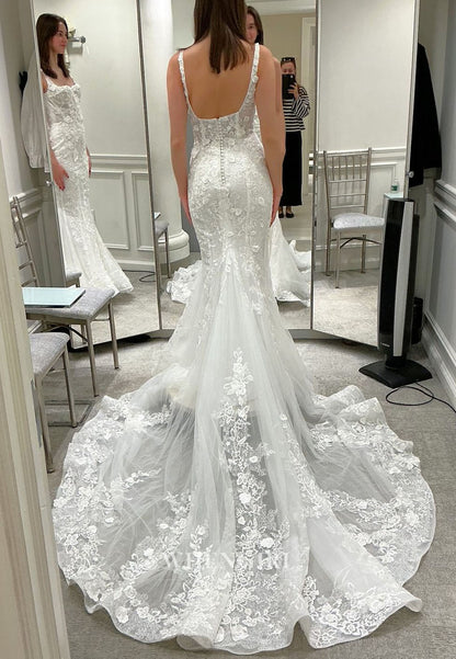 Lace Wedding Dress with Overskirt