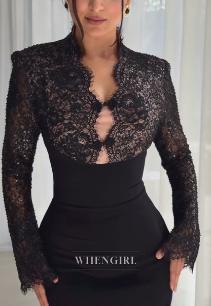 Lace Bodice Maxi Gown with Lace-Up Back