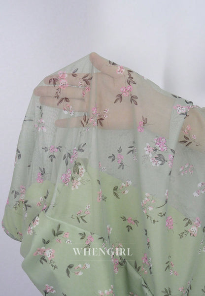 Floral Print Cami Mini Dress with Lettuce Hem