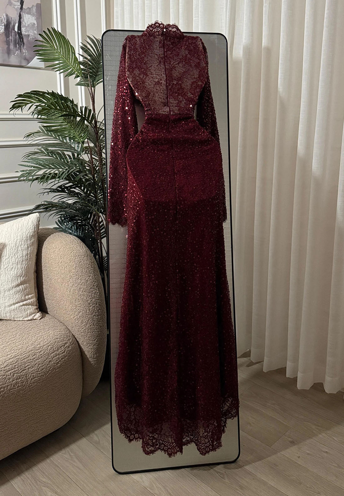 Sequin Lace Corset Mermaid Evening Gown