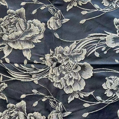 Sleeveless Jacquard Tea-Length Dress with Pockets