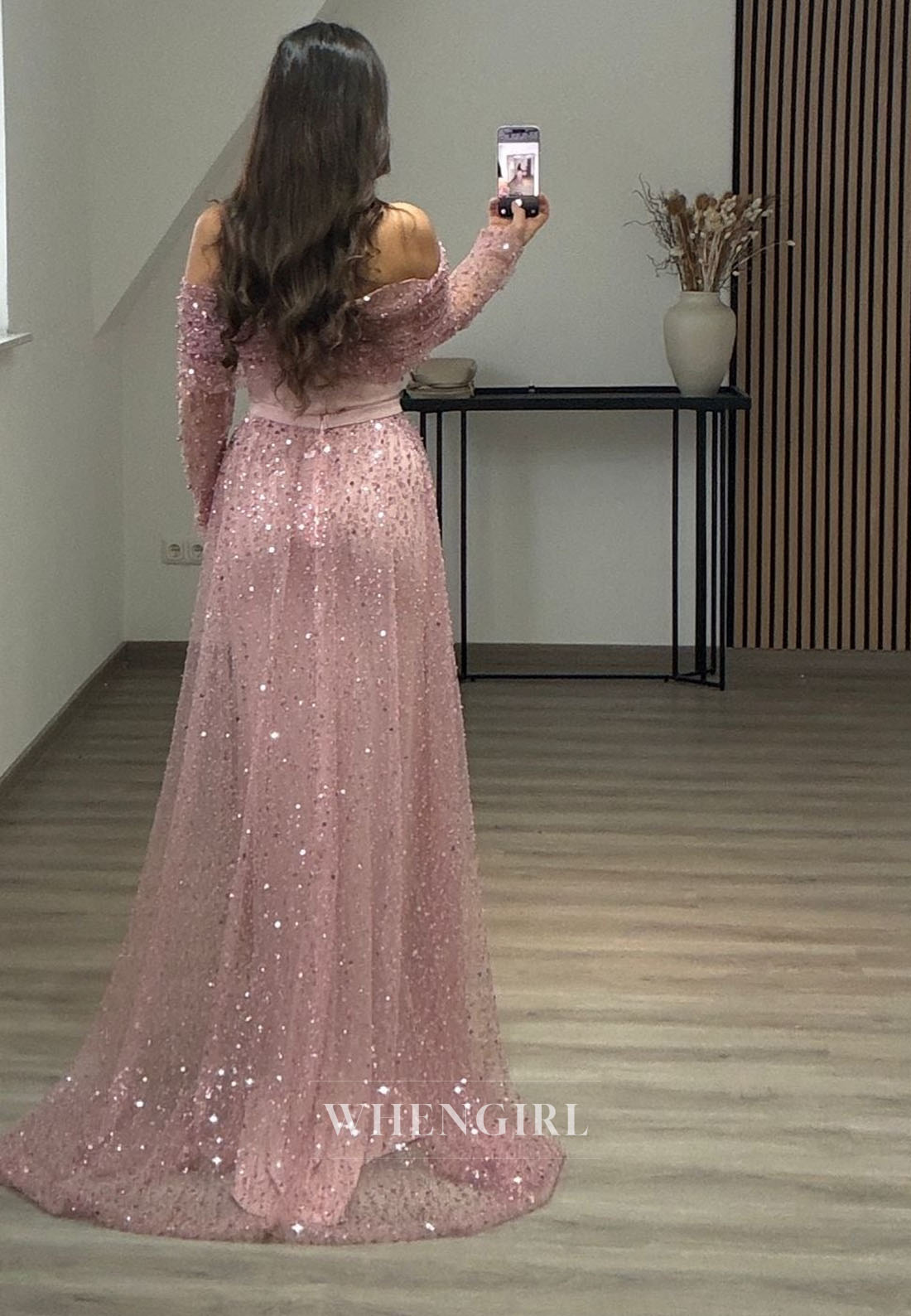 Beaded Off Shoulder Mermaid Gown with Sequin Cape
