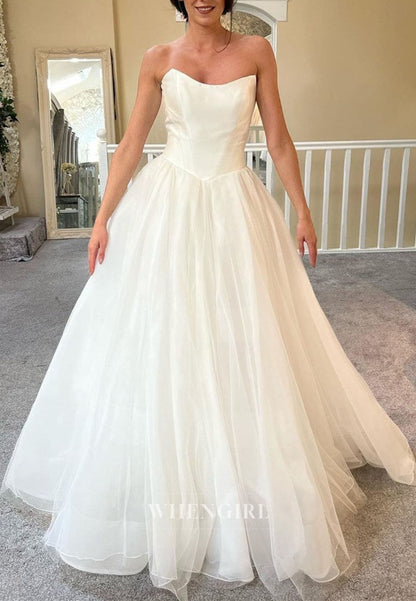 Strapless Basq Waist Ball Gown Wedding Dress