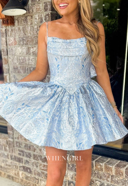 A-Line Jacquard Corset Mini Dress