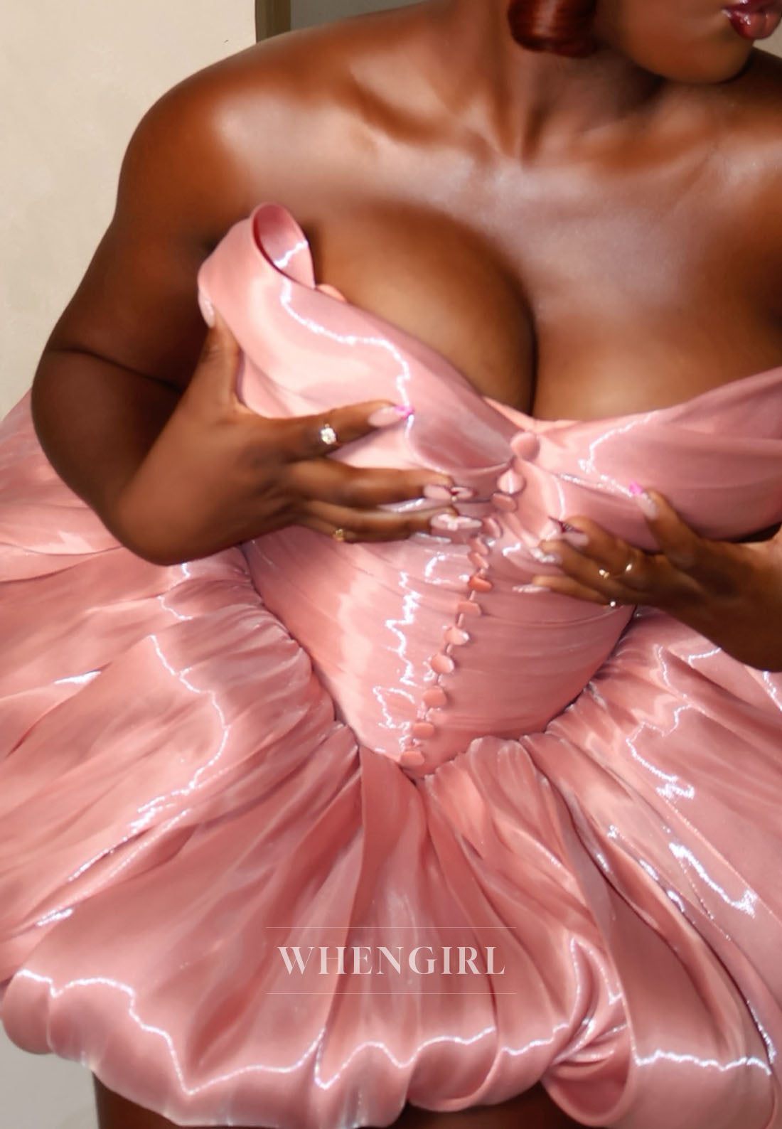 Strapless Corset Bubble Hem Mini Dress