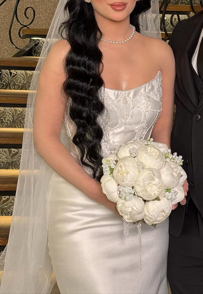 Corset Mermaid Wedding Dress with Beading
